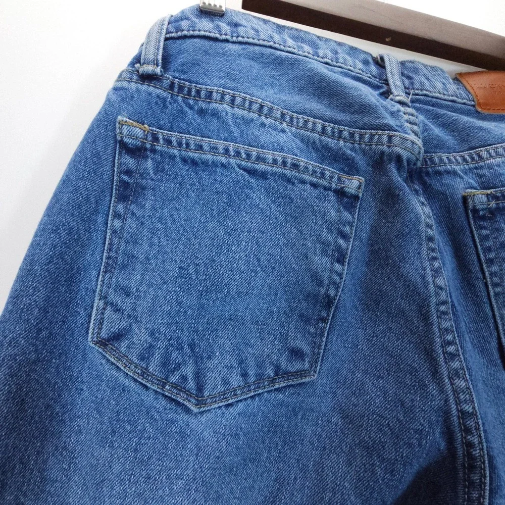 Lucky Brand Drew Mom Jeans Womens 6/28 Blue Vintage High Rise Raw Hem Straight - Picture 3 of 12